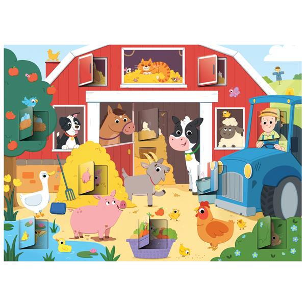 PUZZLE CU SURPRIZE - DISTRACTIE LA FERMA (20 PIESE) - GALT (1005536)