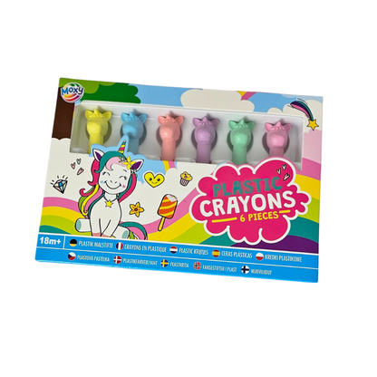 SET 6 CREIOANE DE PLASTIC  - UNICORNI - MOXY (150024-1)