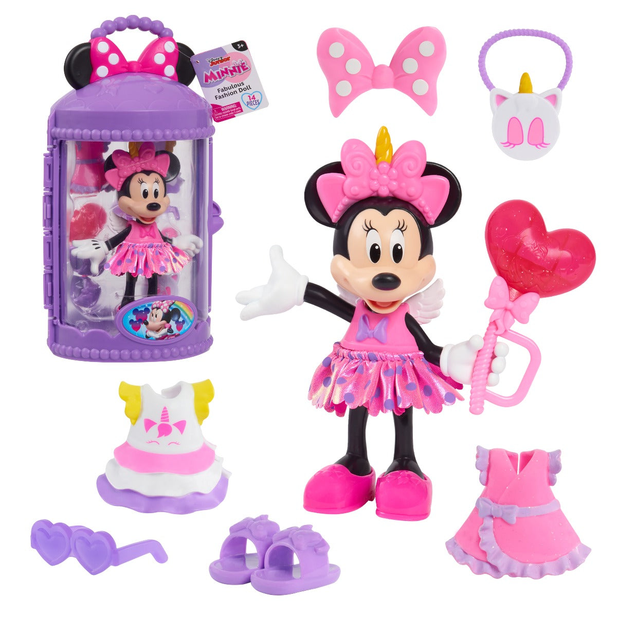 DISNEY MINNIE MICKEY - PAPUSA CU ACCESORII, UNICORN - DISNEY (89942)