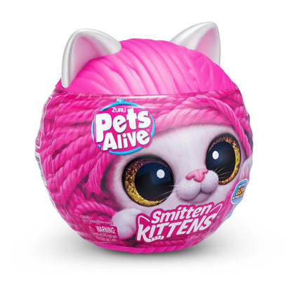 PETS ALIVE - JUCARIE DE PLUS INTERACTIVA PISICA CU ACCESORII SUPRIZA, SMITTEN KITTENS - PETS ALIVE (9541)