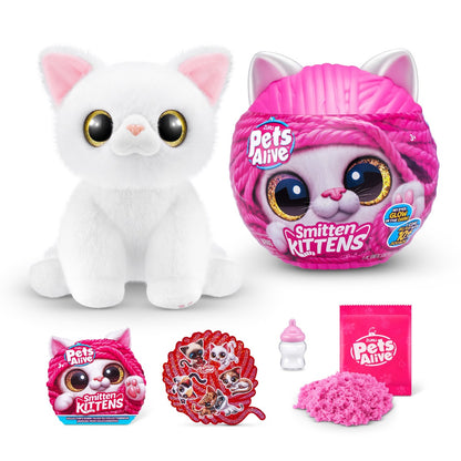 PETS ALIVE - JUCARIE DE PLUS INTERACTIVA PISICA CU ACCESORII SUPRIZA, SMITTEN KITTENS - PETS ALIVE (9541)