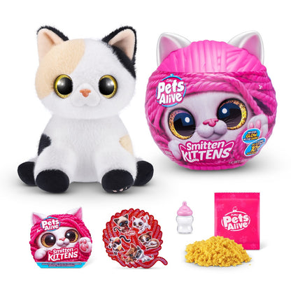 PETS ALIVE - JUCARIE DE PLUS INTERACTIVA PISICA CU ACCESORII SUPRIZA, SMITTEN KITTENS - PETS ALIVE (9541)