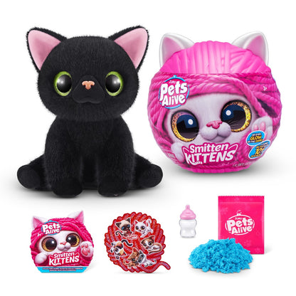 PETS ALIVE - JUCARIE DE PLUS INTERACTIVA PISICA CU ACCESORII SUPRIZA, SMITTEN KITTENS - PETS ALIVE (9541)