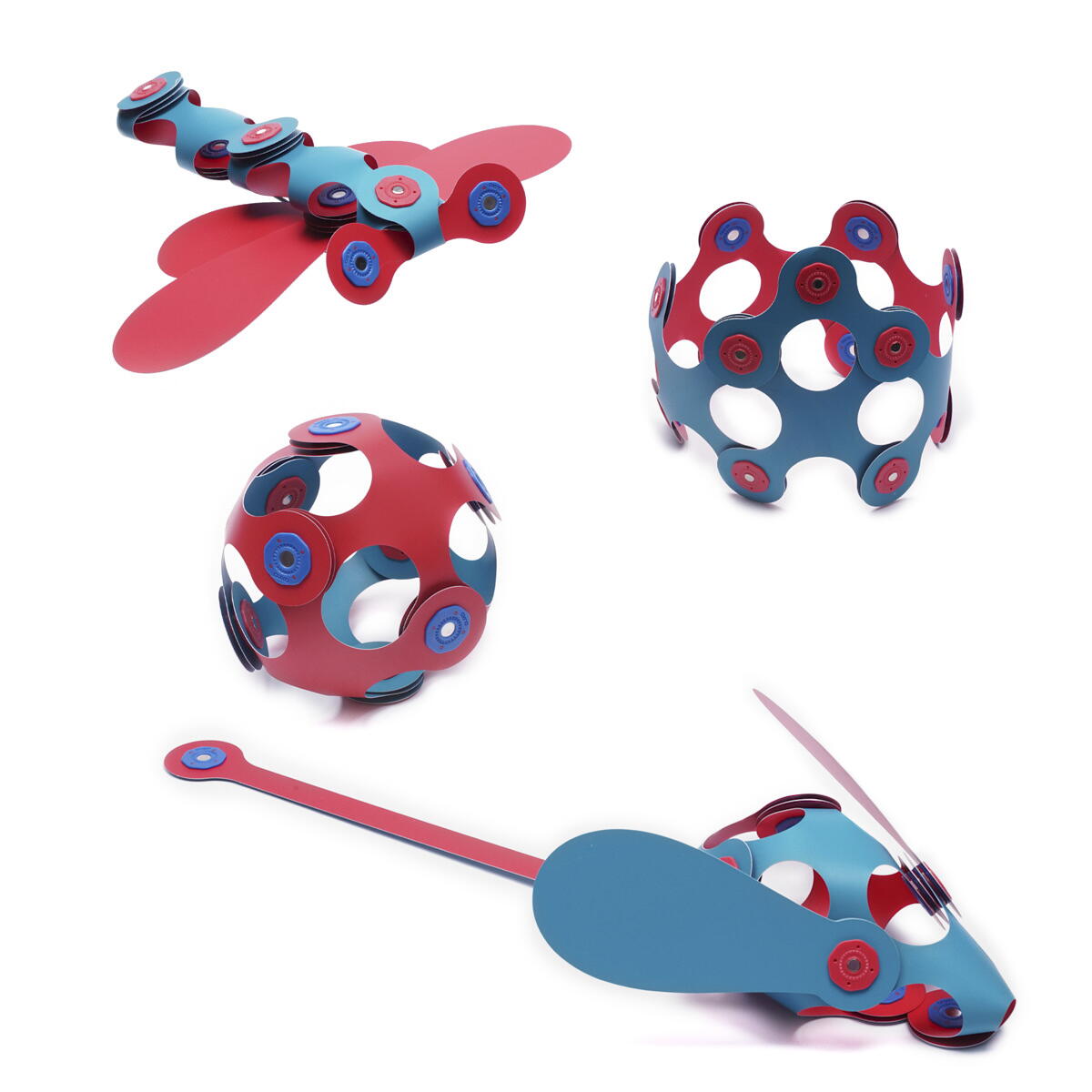 CLIXO® JOC MAGNETIC DE CONSTRUIT - ITSY FLAMINGO & TURCOAZ (18 PIESE) - CLIXO (CL-ITSY-FT-1)