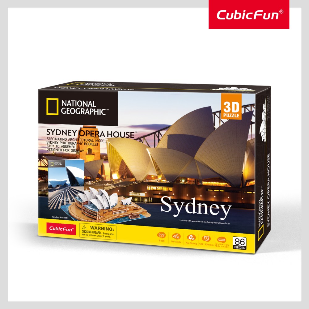 CUBIC FUN - PUZZLE 3D SI BROSURA OPERA DIN SYDNEY 86 PIESE - CUBIC FUN (CUDS1088h)