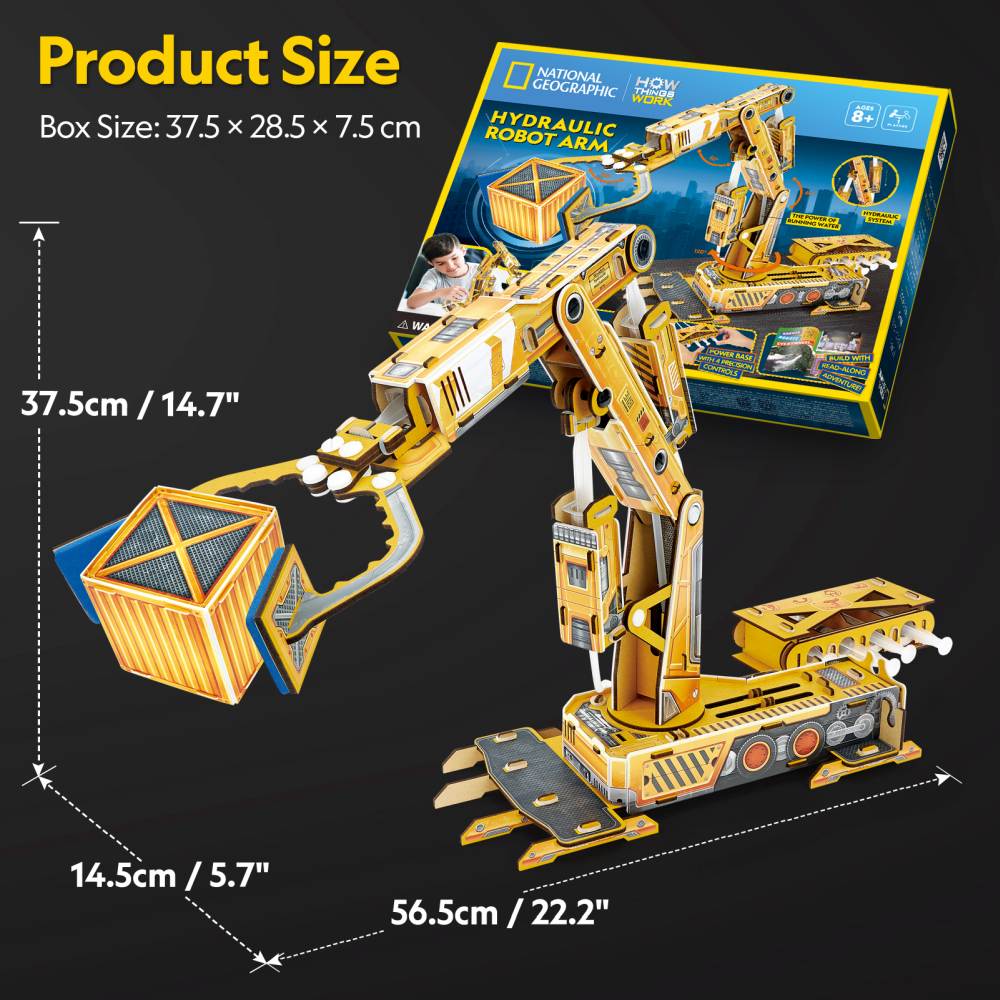 CUBIC FUN - PUZZLE 3D BRAT ROBOTIC HIDRAULIC 185 PIESE - CUBIC FUN (CUDS1092h)