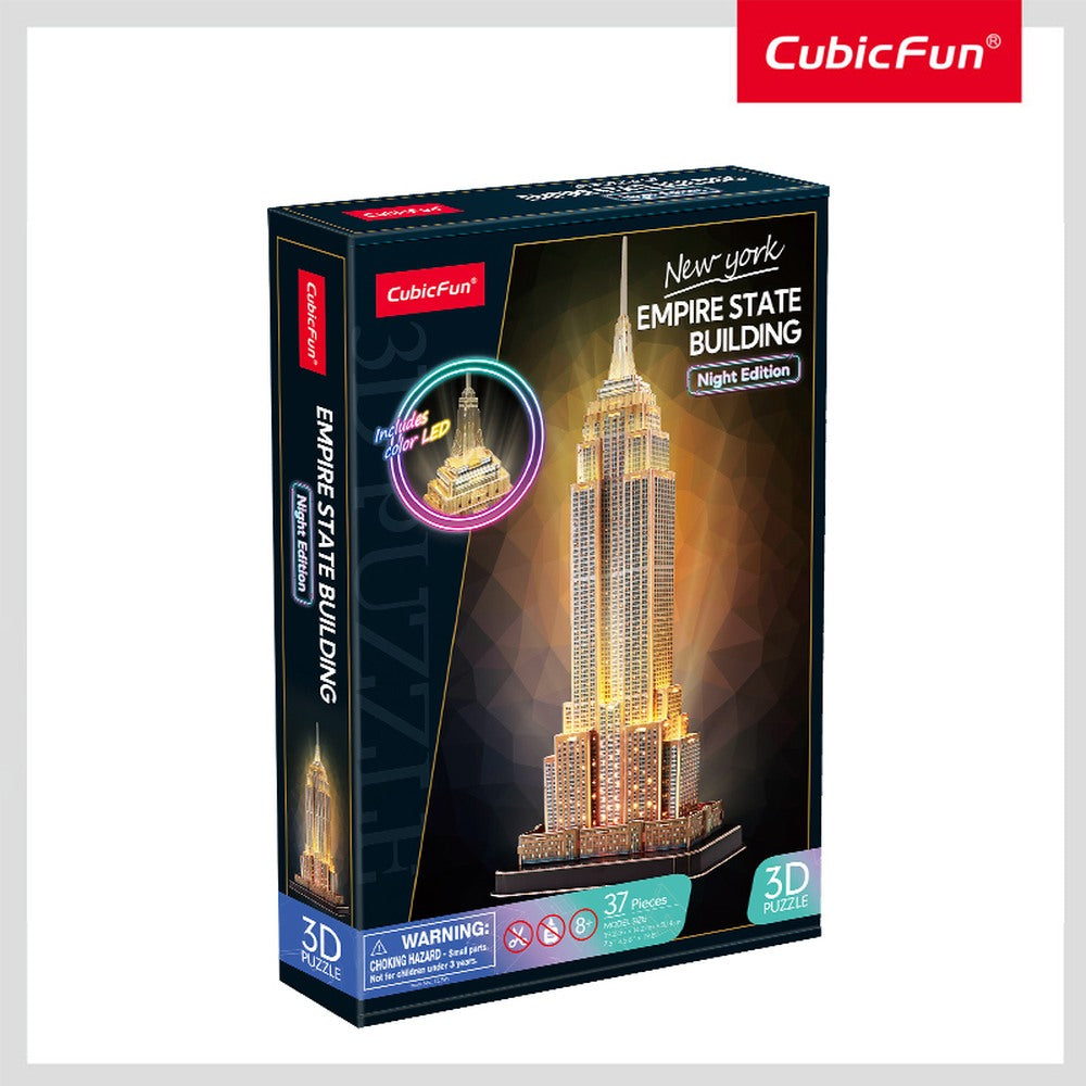 CUBIC FUN - PUZZLE 3D LED EMPIRE STATE BUILDING 37 PIESE - CUBIC FUN (CUL539h)