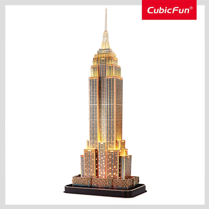 CUBIC FUN - PUZZLE 3D LED EMPIRE STATE BUILDING 37 PIESE - CUBIC FUN (CUL539h)