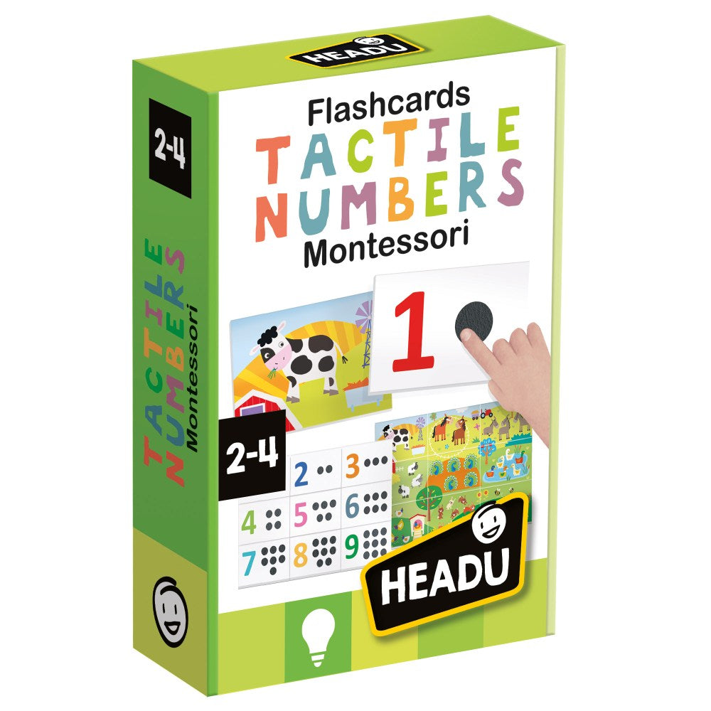 MONTESSORI CARTONASE TACTILE CU NUMERE - HEADU (HE54891)