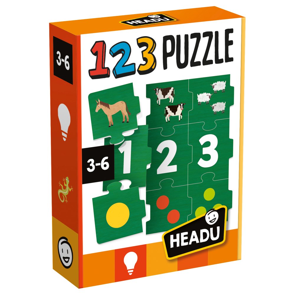 PUZZLE SA INVATAM NUMERELE DE LA 1 LA 9 - HEADU (HE54907)