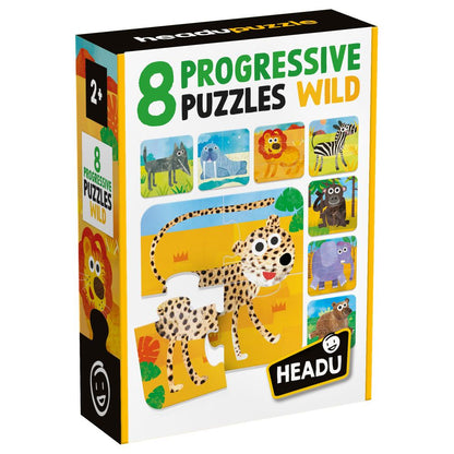 8 PUZZLEURI PROGRESIVE ANIMALE SALBATICE - HEADU (HE55607)