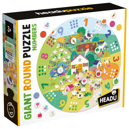 PUZZLE MARE ROTUND CU NUMERE - HEADU (HE55621)