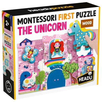 MONTESSORI PRIMUL MEU PUZZLE CU UNICORNI - HEADU (HE56987)