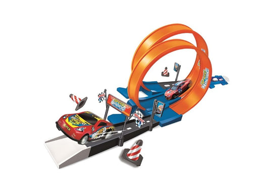 SET PISTA DE VITEZA CU DUBLU LOOP, MASINUTE INCLUSE - RS TOYS (RS11928)