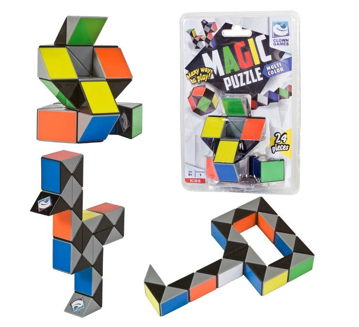 PUZZLE MAGIC SARPE 3D, PLASTIC, 24 PIESE, MULTICOLOR - CLOWN GAMES (VDM2005979)