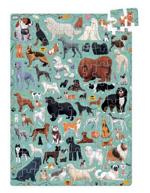 PUZZLE EDUCATIONAL PENTRU COPII EDUCATIONAL, PUZZLOVE DOGS, 100 PIESE - BANANA PANDA (BP49214)