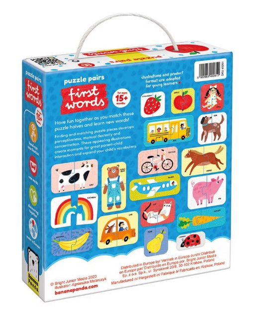 JOC TIP PUZZLE, PUZZLE PAIRS FIRST WORDS, 36 PIESE - BANANA PANDA (BP49261)