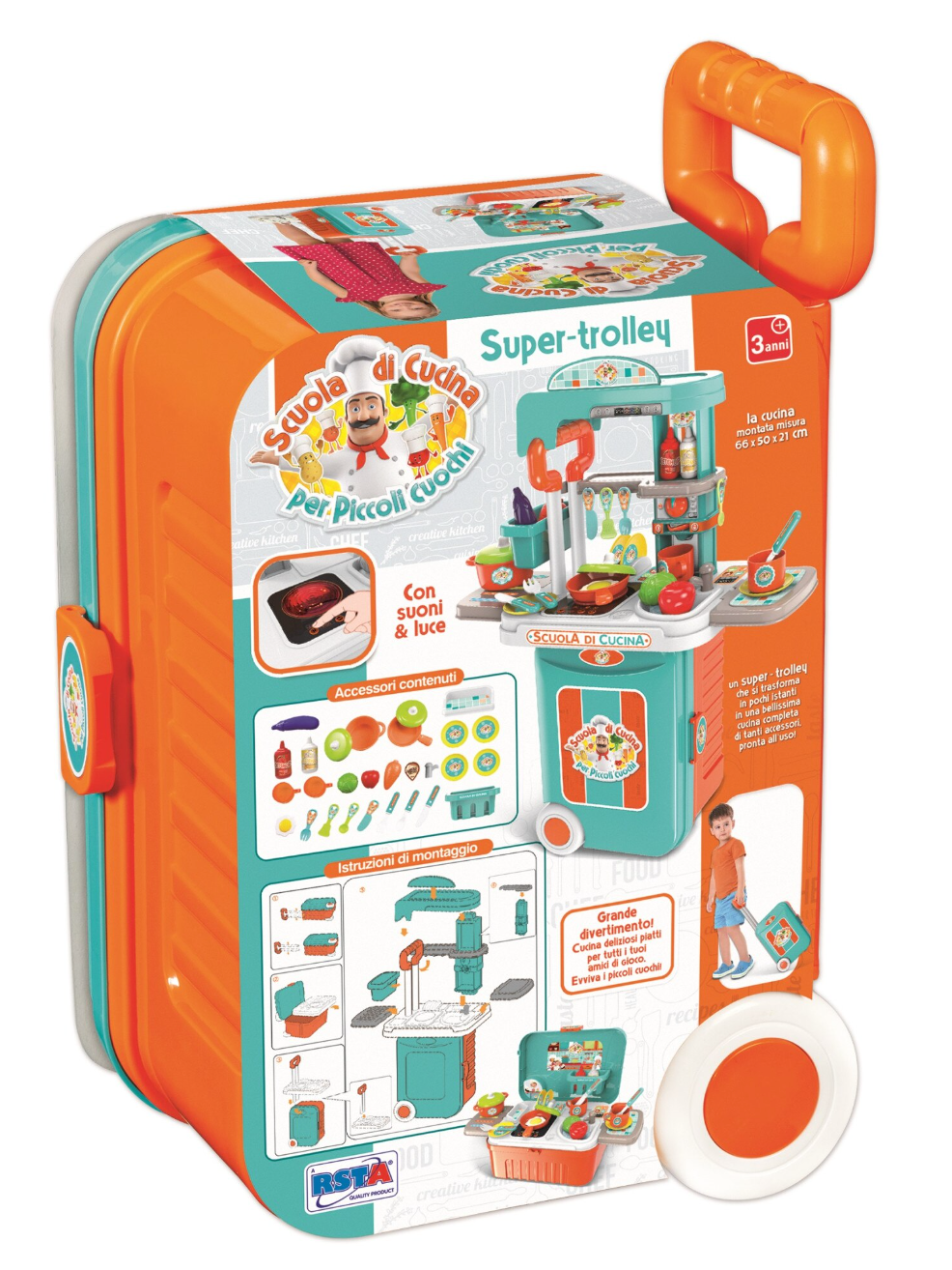 SET BUCATARIE INTR-O VALIZA, CU SUNETE SI LUMINI RS TOYS - RS TOYS (RS11705)