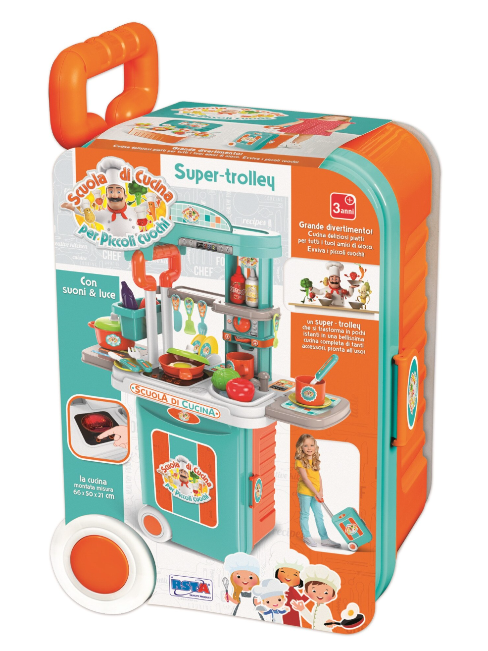 SET BUCATARIE INTR-O VALIZA, CU SUNETE SI LUMINI RS TOYS - RS TOYS (RS11705)