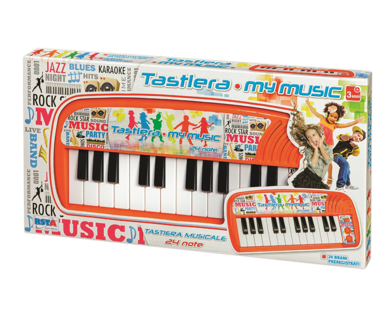 ORGA MUZICALA PENTRU COPII CU 24 DE TASTE SI NOTE MUZICALE - RS TOYS (RS11678)