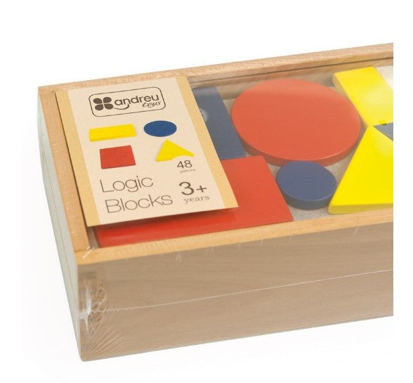 JOC EDUCATIV PENTRU COPII SI COPII NEVOI SPECIALE DIDACTIC, INVATAM FORME GEOMETRICE SI CULORI PRIMARE - ANDREU TOYS (ANT16164)