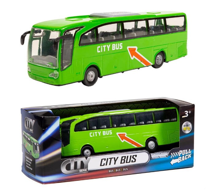 AUTOBUZ DE CALATORIE CITY BUS, DE JUCARIE, PENTRU COPII, DIN PLASTIC, VERDE - VAN DER MEULEN (VDM2003201)