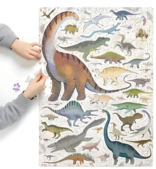 PUZZLE EDUCATIONAL, PUZZLOVE DINOSAURS, 200 PIESE - BANANA PANDA (BP49257)