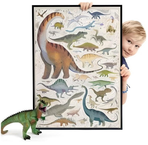 PUZZLE EDUCATIONAL, PUZZLOVE DINOSAURS, 200 PIESE - BANANA PANDA (BP49257)