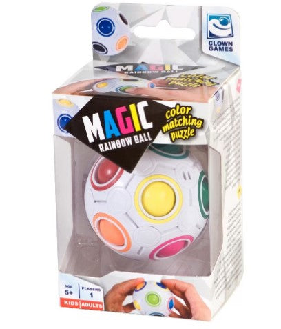 MINGE ANTISTRES FIDGET RAINBOW MAGIC BALL, JOC TIP CUB RUBIC, ALB, MAGIC PUZZLE - CLOWN GAMES (VDM0896142)