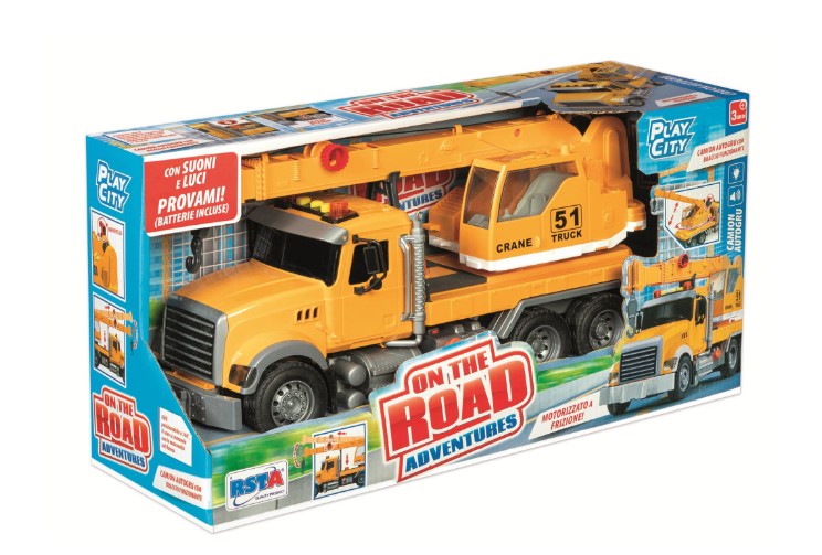 CAMION CU MACARA, CU FRICTIUNE, LUMINI SI SUNETE - RS TOYS (RS11386)