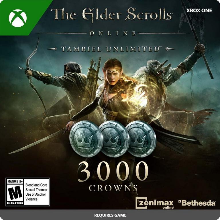 THE ELDER SCROLLS ONLINE: TAMRIEL UNLIMITED - 3000 CROWNS (XBOX ONE) - XBOX LIVE - MULTILANGUAGE - WORLDWIDE