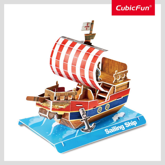 CUBIC FUN - PUZZLE 3D NAVA CU PANZE 33 PIESE - CUBIC FUN (CUW3122h)