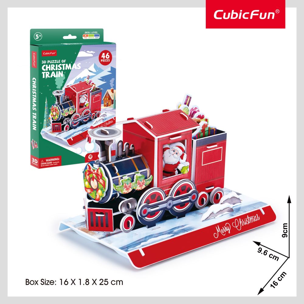 CUBIC FUN - PUZZLE 3D TREN DE CRACIUN 46 PIESE - CUBIC FUN (CUW3155h)