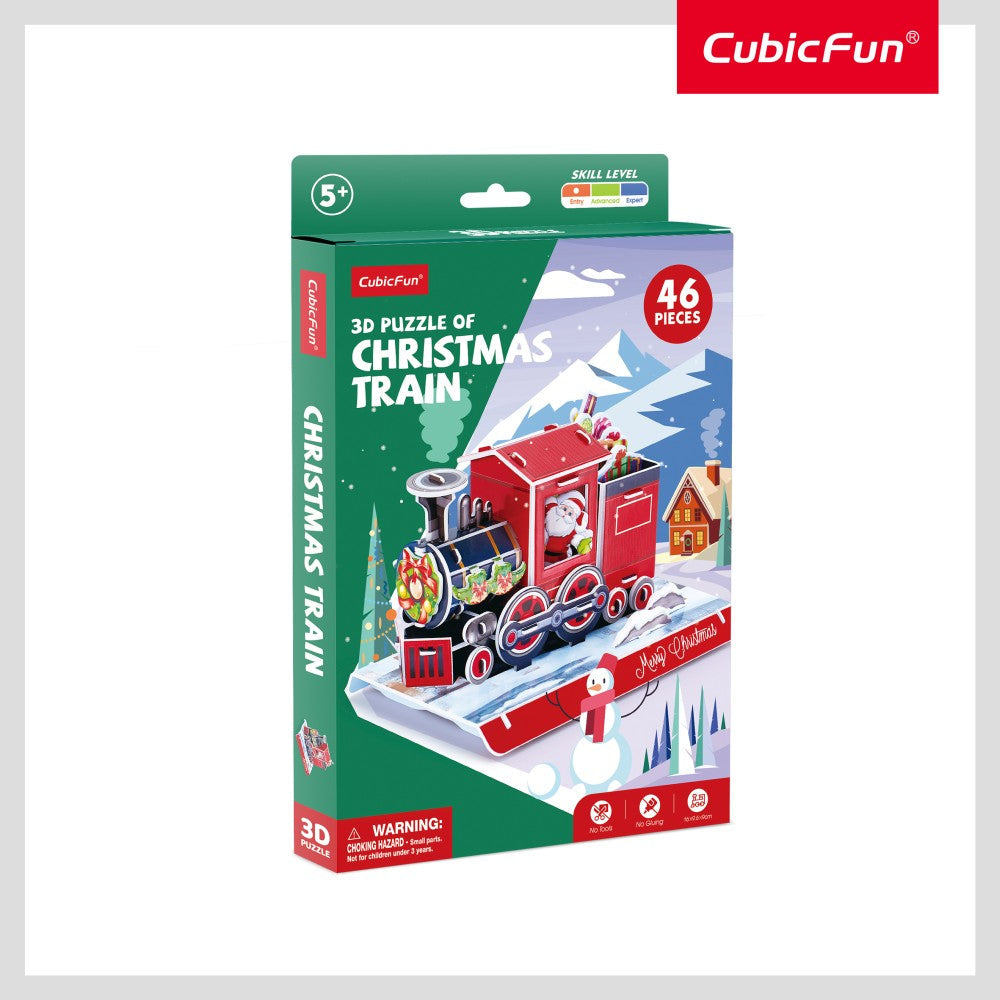 CUBIC FUN - PUZZLE 3D TREN DE CRACIUN 46 PIESE - CUBIC FUN (CUW3155h)