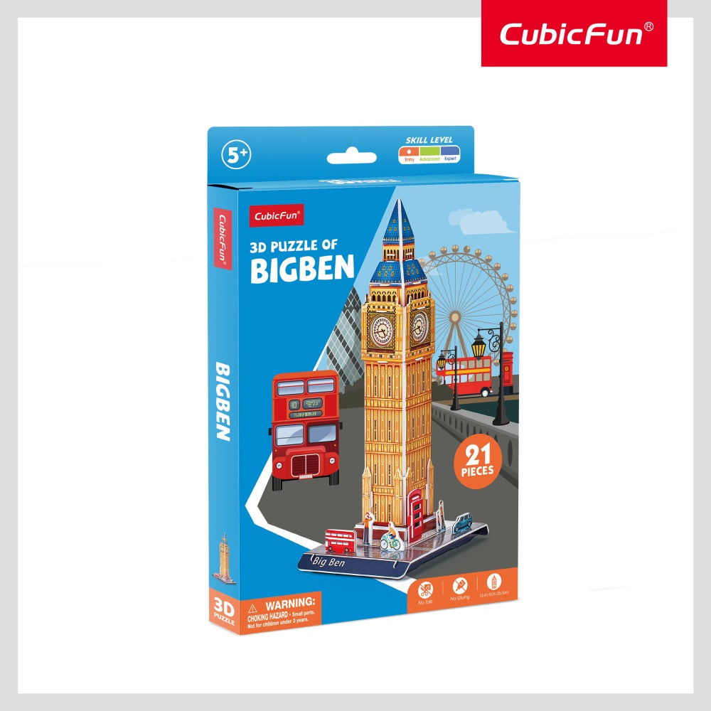 CUBIC FUN - PUZZLE 3D BIG BEN 21 PIESE - CUBIC FUN (CUW3196)