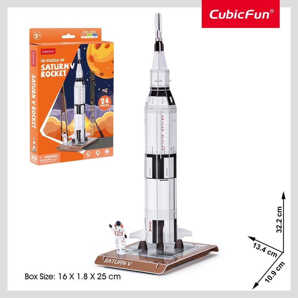 CUBIC FUN - PUZZLE 3D SATURN V 24 PIESE - CUBIC FUN (CUW3198)