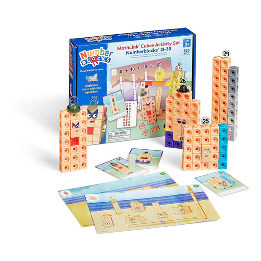 MATHLINK®CUBES NUMBERBLOCKS IN ENGLEZA SET DE ACTIVITATI DE LA 21 - 30 - HAND2MIND (HM96321-UK)