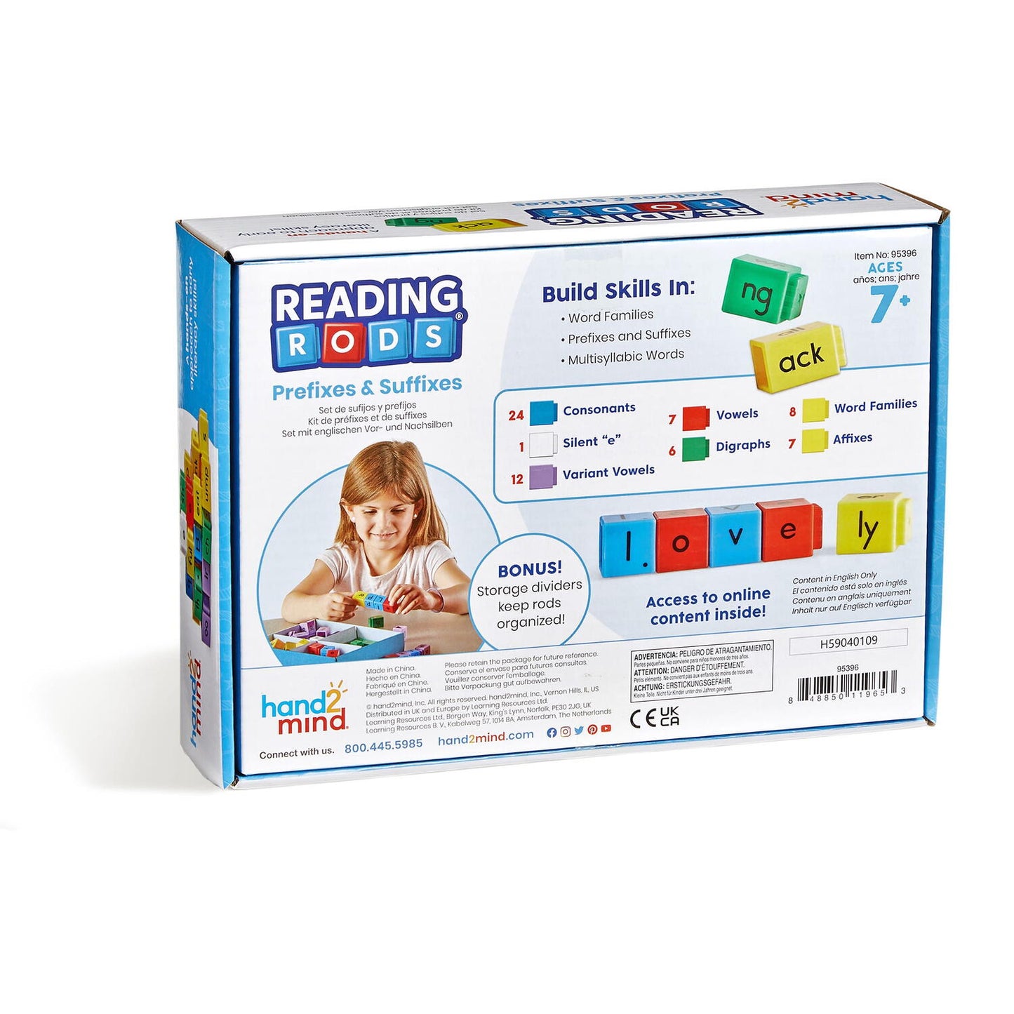 CUBURI READING RODS® - PREFIXE & SUFIXE - HAND2MIND (95396)