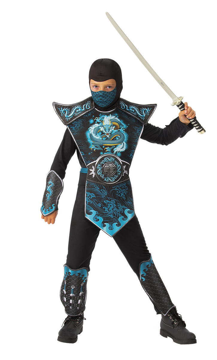 COSTUM DE CARNAVAL - NINJA DRAGON ALBASTRU - RUBIE'S (702080)