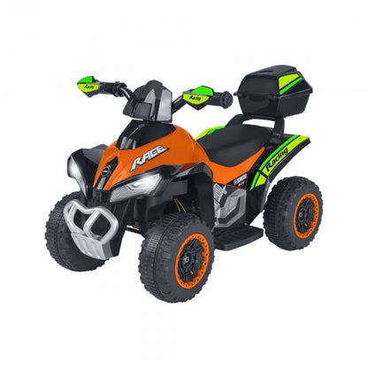 ATV QUAD DE TEREN ELECTRIC, PORTOCALIU CU VERDE - GLOBO (GL41341)