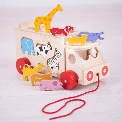 JOC DE SORTARE - CAMIONUL ANIMALUTELOR - BIGJIGS TOYS (BJ300)