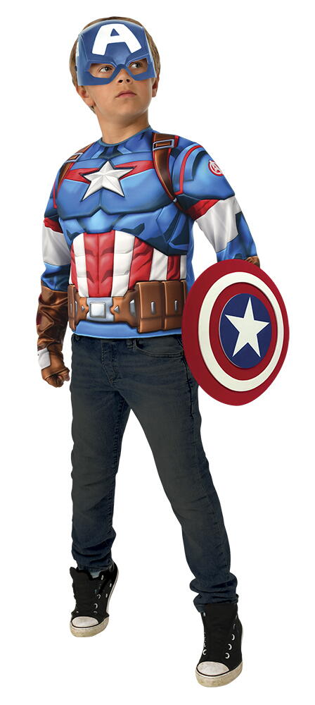 SET CAPTAIN AMERICA - BLUZA & ACCESORII - RUBIE'S (G40224)