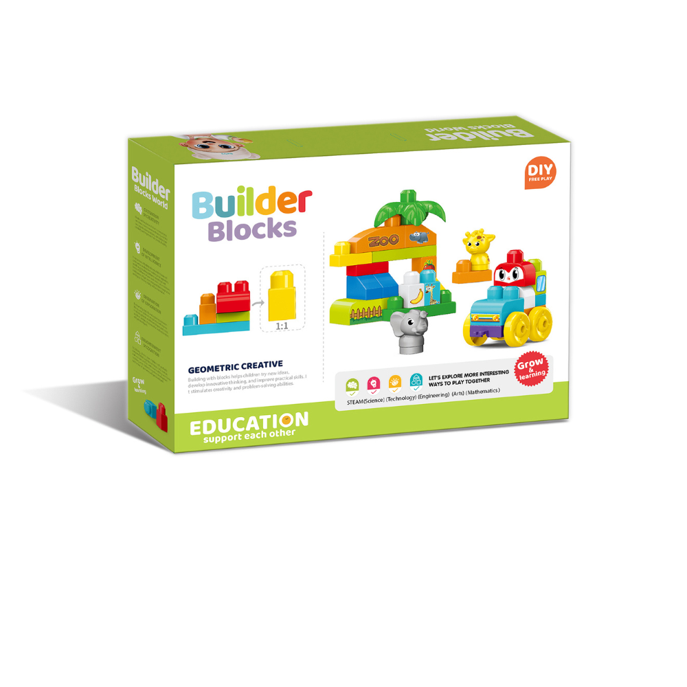 SET DE CONSTRUCTIE STEAM - ZOO DISTRACTIVA (32 PIESE) - BUFNITEL (188-651)