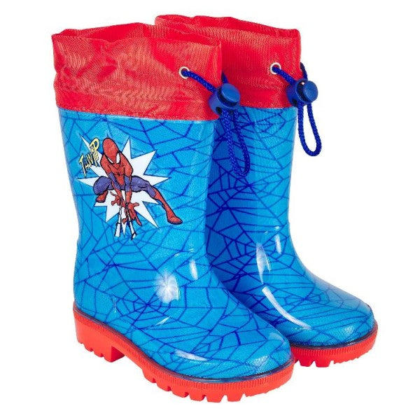 CIZME DE CAUCIUC SPIDERMAN PENTRU BAIETI PVC MARIME 26-31 ALBASTRE - PERLETTI (PE98078)