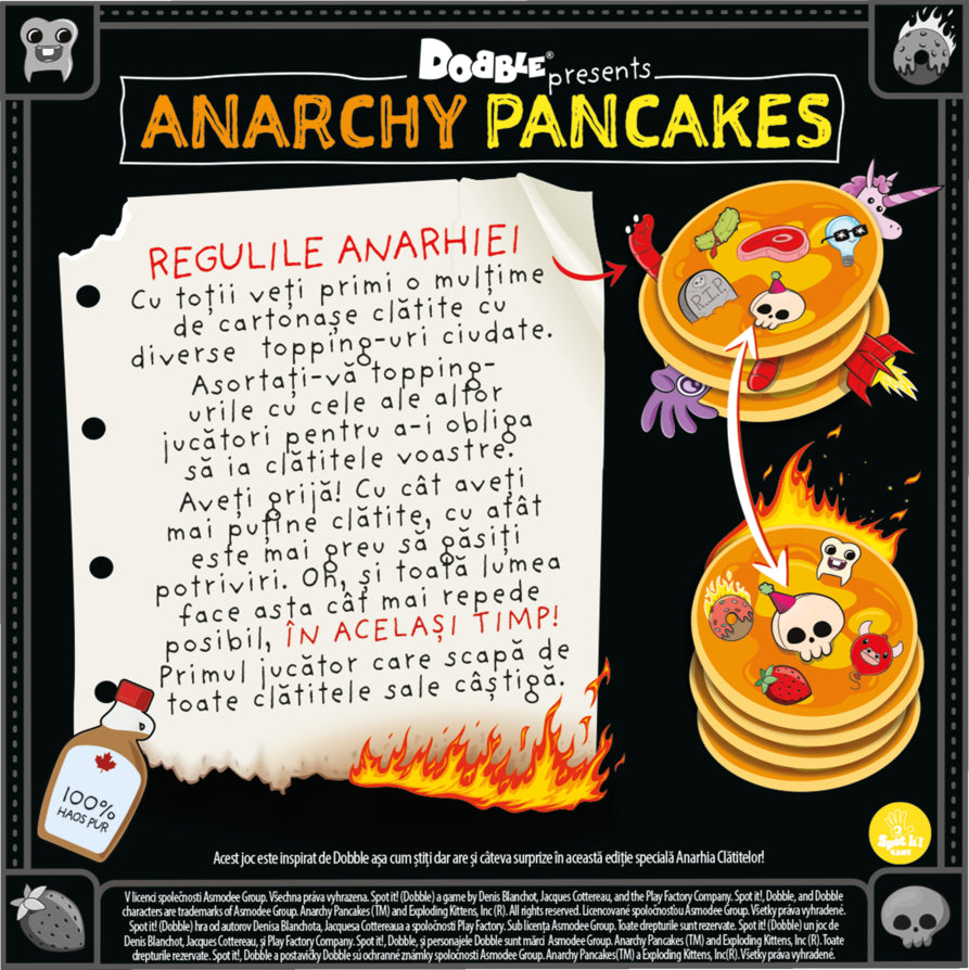 JOC DOBBLE ANARCHY PANCAKES, LIMBA ROMANA - ASMODEE GROUP (DOBAP08RO)