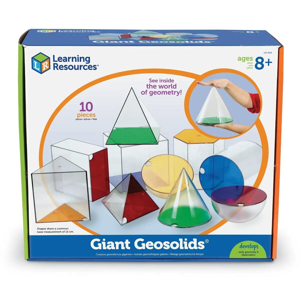 CORPURI GEOMETRICE GIGANT (10 PIESE) - LEARNING RESOURCES (LER3208) - Libelula Vesela - Articole pentru scoala