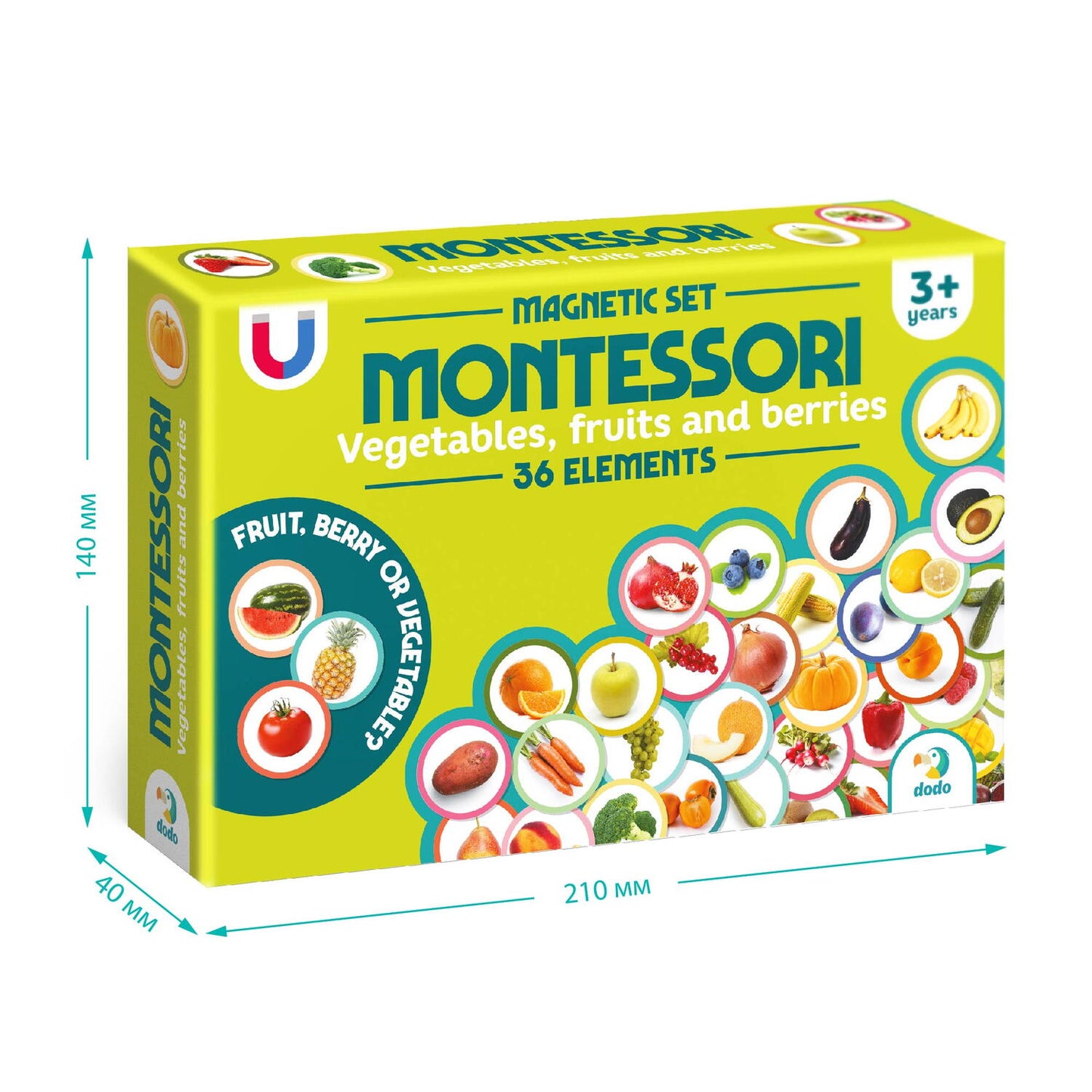 SET MAGNETI MONTESSORI - FRUCTE SI LEGUME - DODO (DO200272)