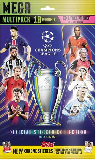 SET ABTIBILDURI MEGA MULTIPACK -  2025 UEFA CHAMPIONS LEAGUE - TOPPS (5053307074507)