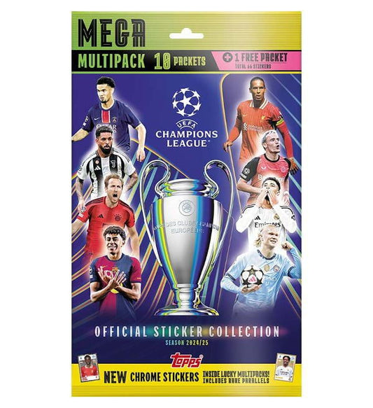 SET ABTIBILDURI MEGA MULTIPACK -  2025 UEFA CHAMPIONS LEAGUE - TOPPS (5053307074507)