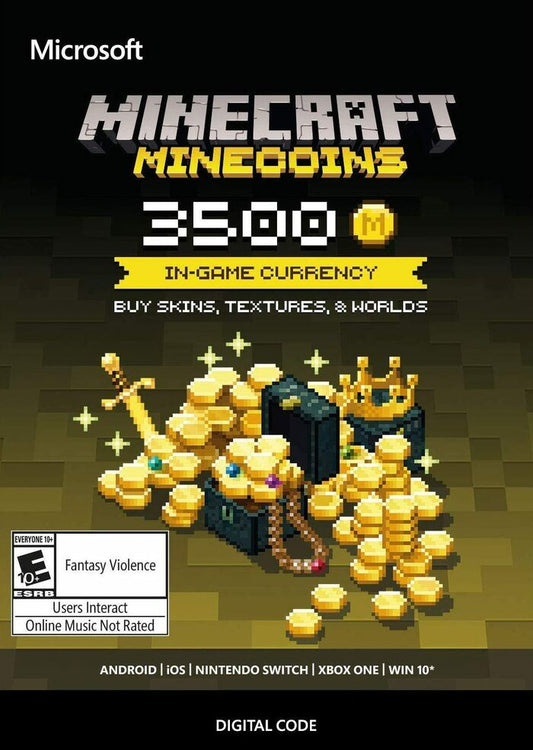 MINECRAFT: MINECOINS PACK: 3500 COINS - PC - OFFICIAL WEBSITE - MULTILANGUAGE - WORLDWIDE